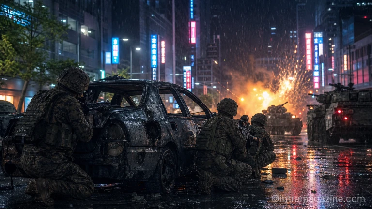 '콜 오브 듀티: 모던 워페어 4'의 한반도 전투 장면.