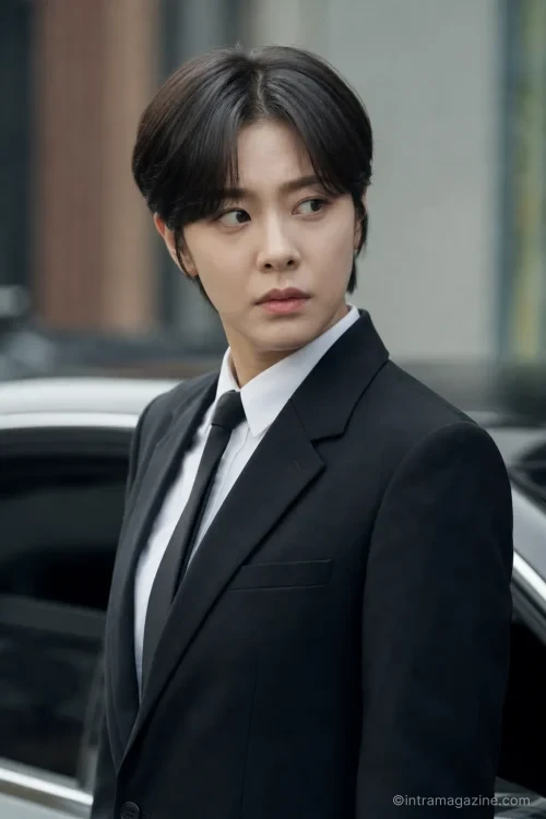 '나의 유죄인간'에서 남장 형사 강재희를 연기하는 설인아