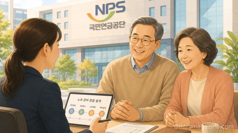 국민연금 임의가입 제도를 통해 노후를 준비하는 모습