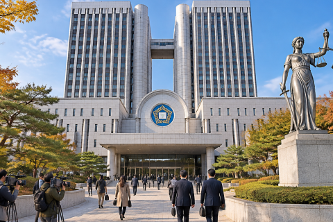 오세훈 서울시장의 항소심 선고가 열리는 서초동 서울고등법원 청사 전경