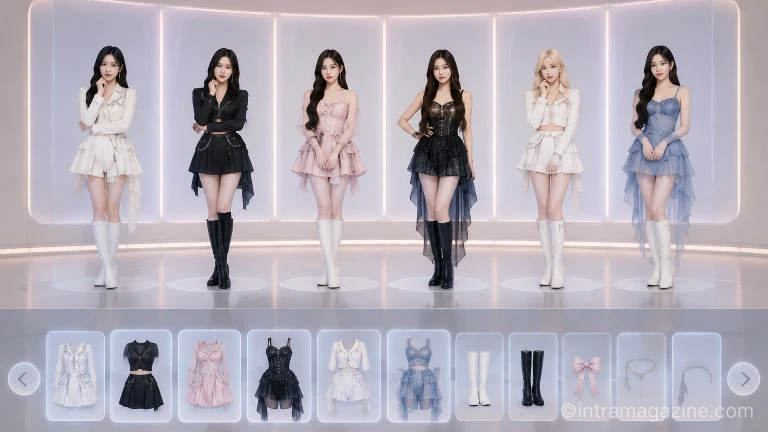 아이브 멤버 6명의 얼굴과 의상을 구현한 배틀그라운드 인게임 캐릭터 외형