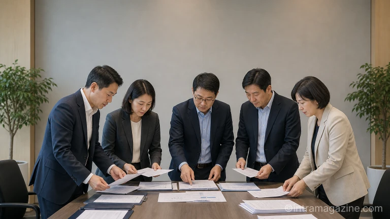국토교통부, 한국부동산원, 지방정부 관계자들이 모여 합동 회의를 하는 모습.