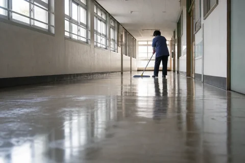 학교 청소노동자 74% 월급 190만원 미만, 상여금은 절반 '차별'