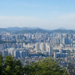 남산에서 바라본 서울 시내 아파트 전경
