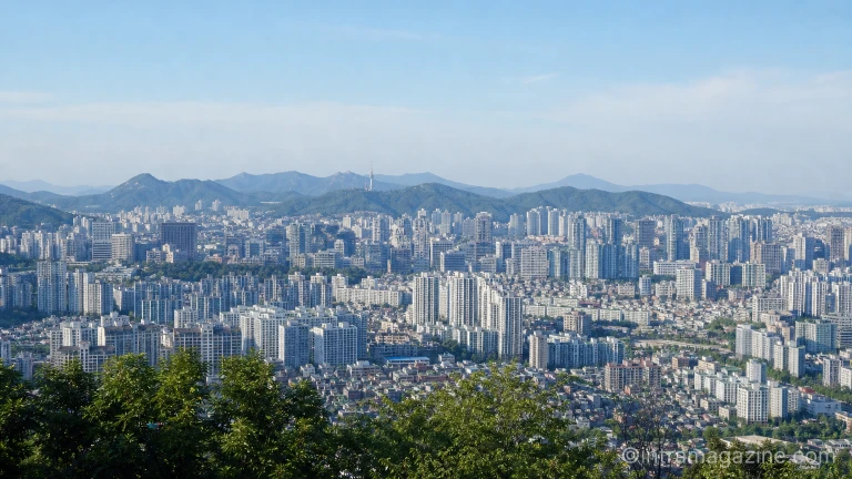 남산에서 바라본 서울 시내 아파트 전경