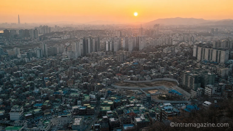 서울 도심의 빌라촌 전경