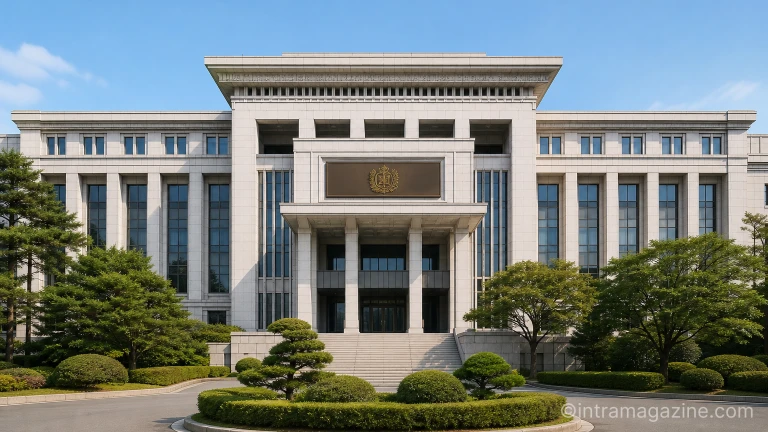 중대범죄수사청 현판이 걸린 청사 전경
