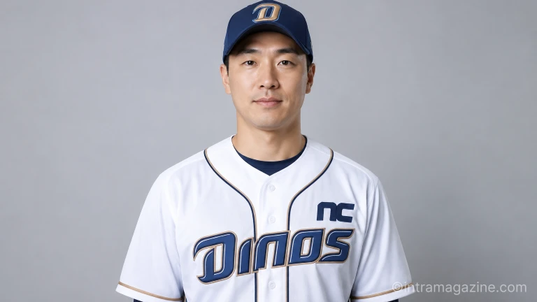NC 다이노스 구단 유니폼을 착용한 손아섭 선수의 프로필