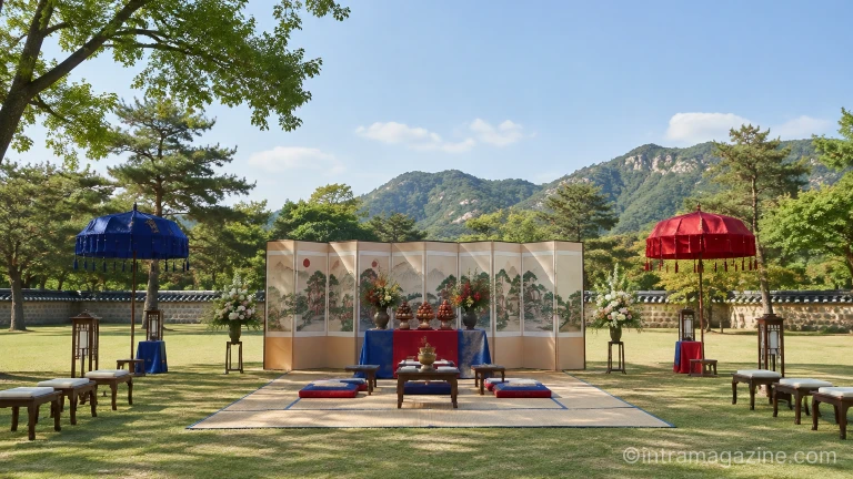 월미공원 전통혼례 야외 식장 전경
